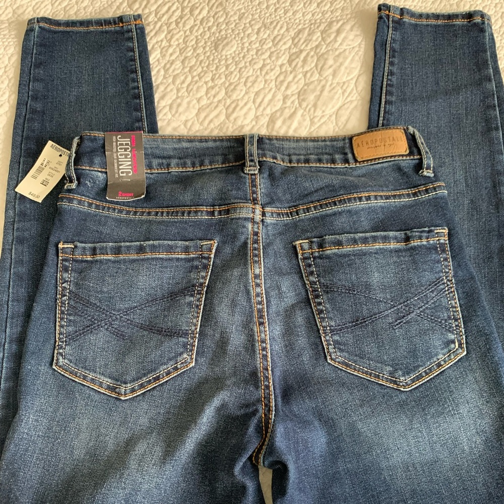 NWT Brand New Aeropostale Jeggings High Waisted Size 2 S Denim Jeans